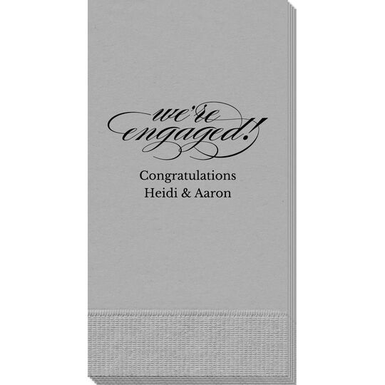 Script We're Engaged Guest Towels